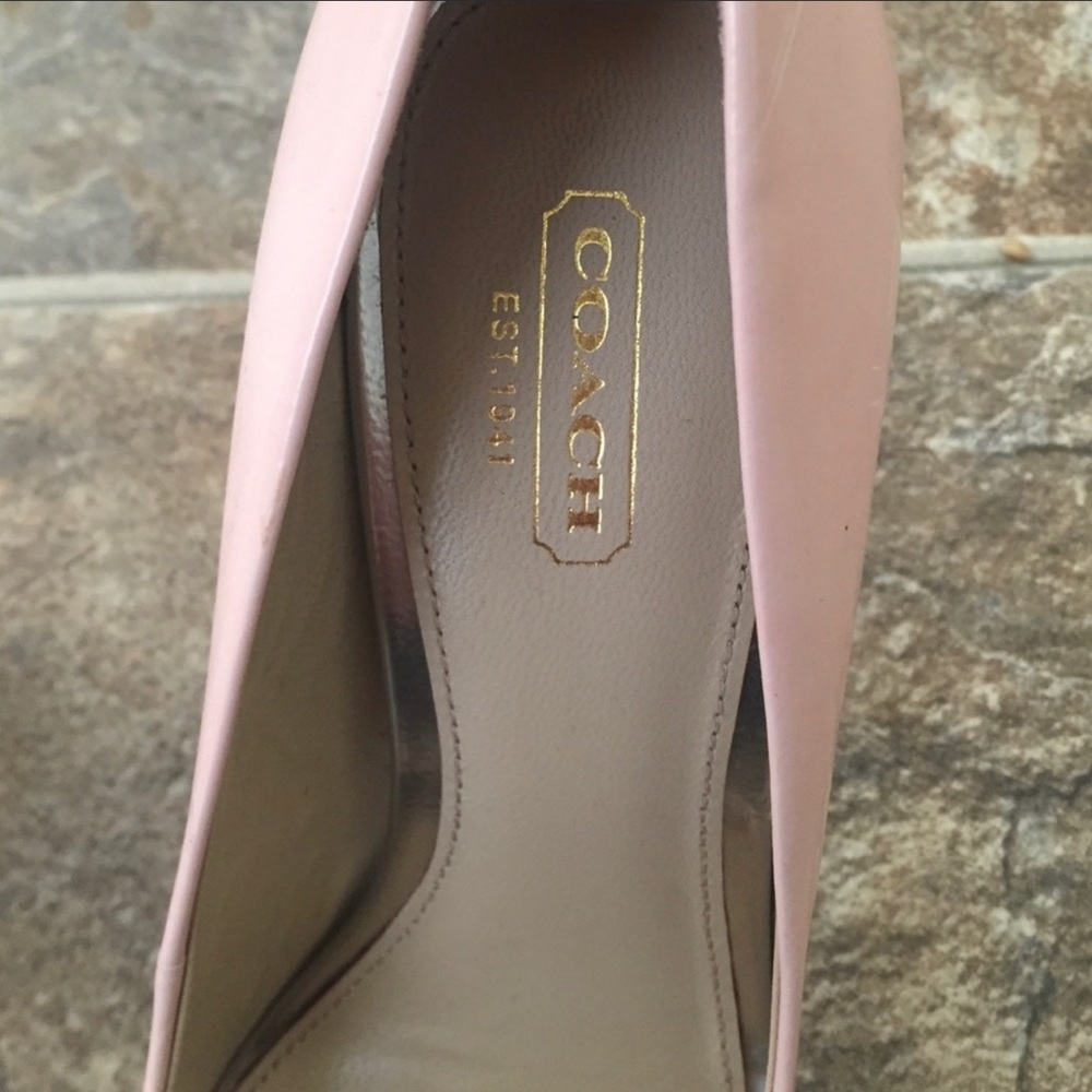 Coach heels pink size 6 - Picture 4 of 5